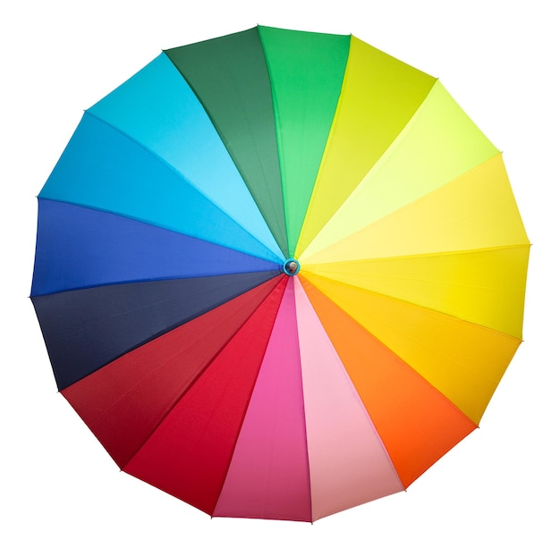 Multicolored umbrella isolated