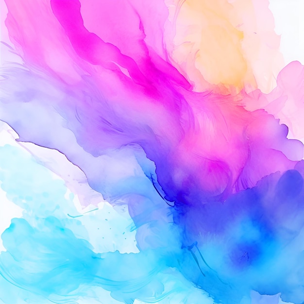 Multicolored watercolor background Look at the colorful paint Watercolor rainbow