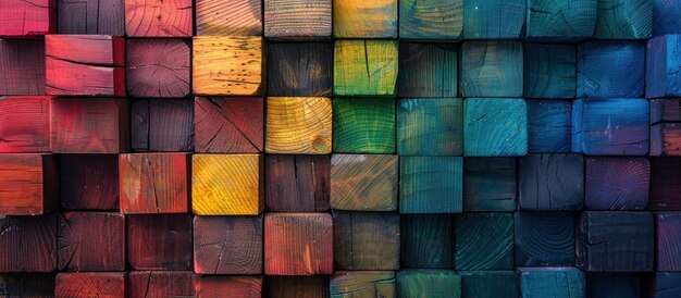 Photo multicolored wood planks background