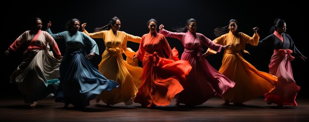 Photo multicultural dance performance background