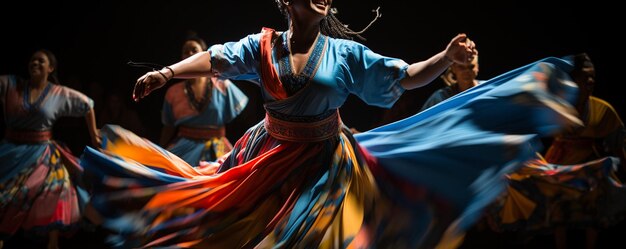 Photo multicultural dance performance wallpaper