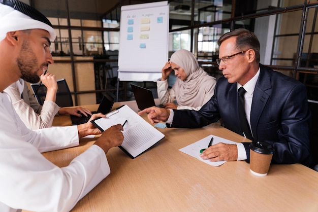 Multiethnic business team meeting in the office