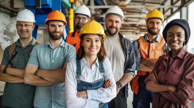 Foto gruppo multietnico con vari concetti di lavoro