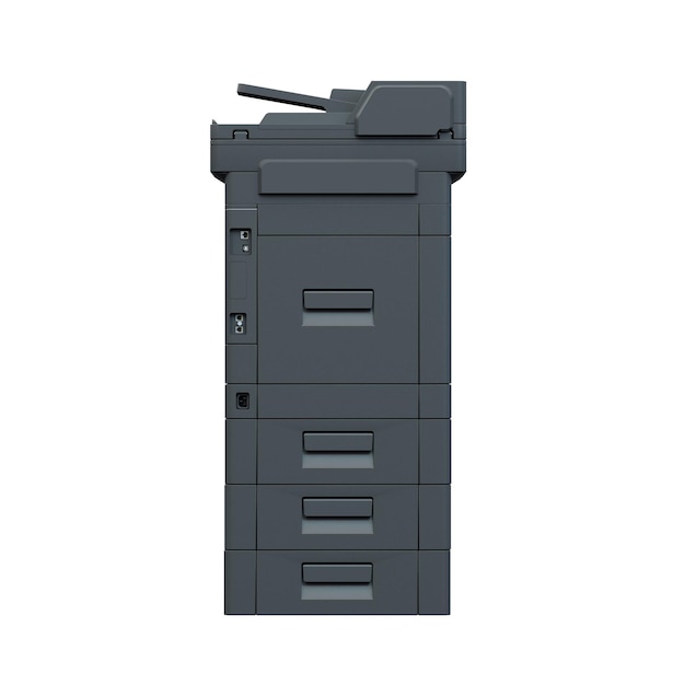 Multifunction printer scanner Office professional technology Computer Equipment 3D illustration