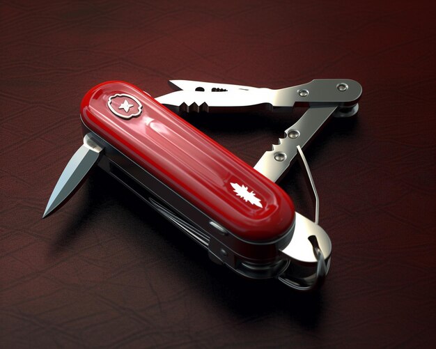 Multifunctional tool universal multifunctional knife and tools with red handle