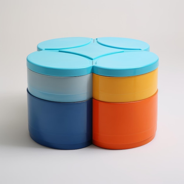 Multifunctional Water Container Design Transforming Stackable Lids into Stable Seats and Tables