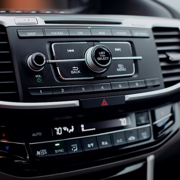 Multimedia buttons in modern car navigation audio controls