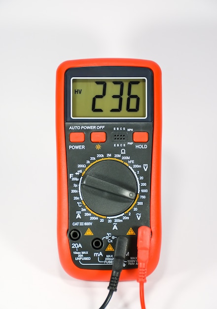 Multimeter for measuring various parameters.