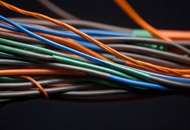 Photo multiple colored electrical wires