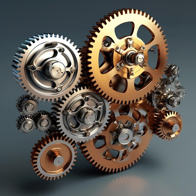 multiple gears working together background