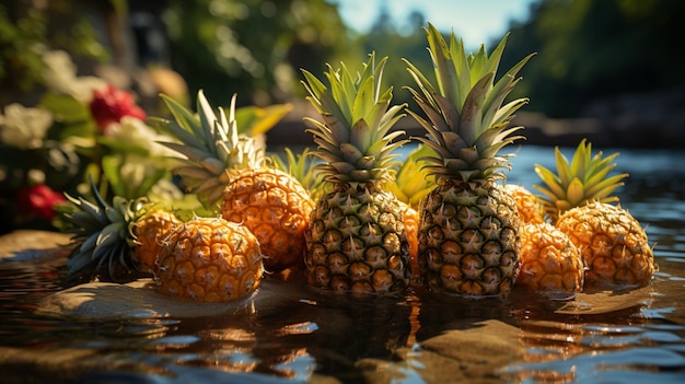 multiple pineapples