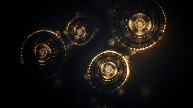 Multiple spirals abstract background AI generative