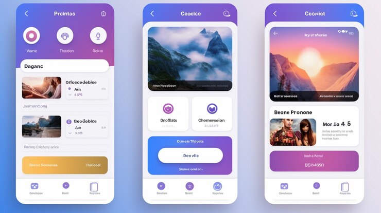 Photo multipurpose editable ux ui style application and website template music crypto finance etc