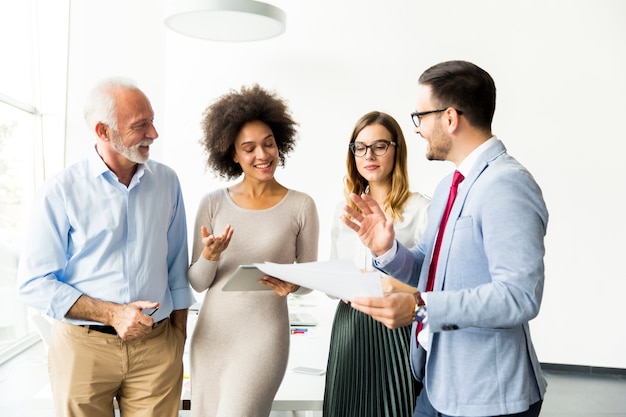 Multiracial business people in office