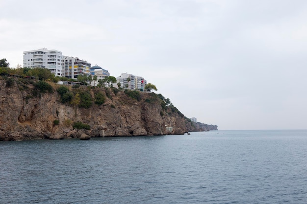 Multistorey residential buildings on the seashore