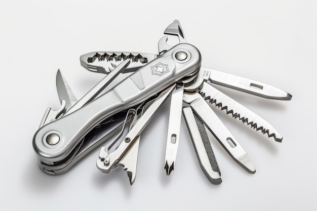 Photo multitool displayed on white background