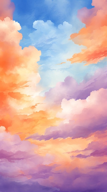 Photo a multitude of pastel clouds