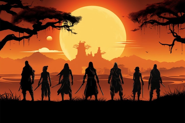 Photo mumbais interpretation of konoha ninjas naruto inspired silhouettes shine