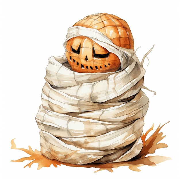 Mummy Wrapped Pumpkin