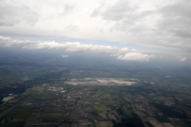 ミュンヘ空港ドイツ空撮