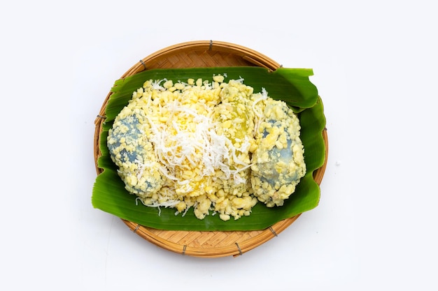 Mung bean rice crepe Thai dessert