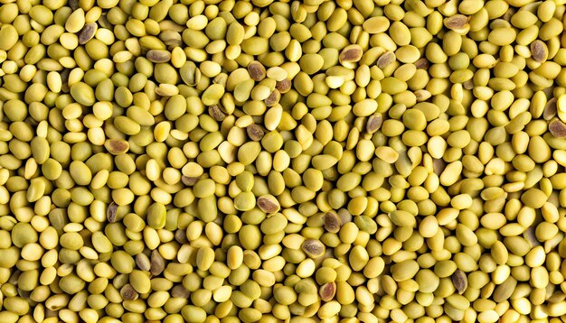 Mung bean seeds food panoramic background closeup with Generative AI Technology