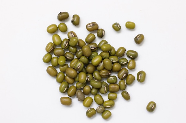 Mung beans isolated on white background