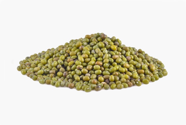 Mung beans isolated on white background