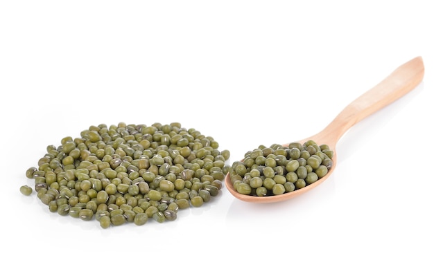 Mung beans isolated on white background