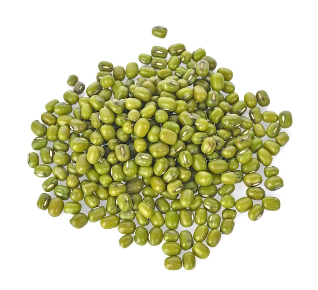 Mung beans isolated on white background