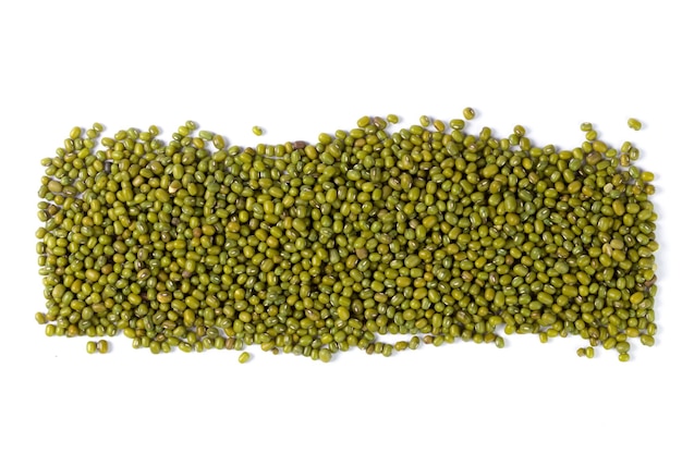 Mung beans isolated on white background