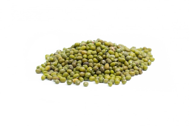 Mung beans isolated on white background