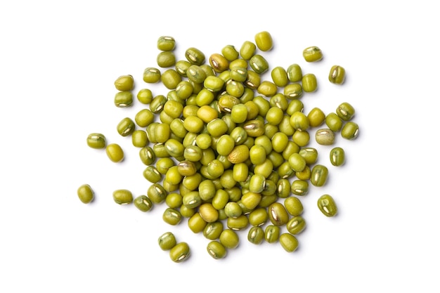 Mung beans isolated on white