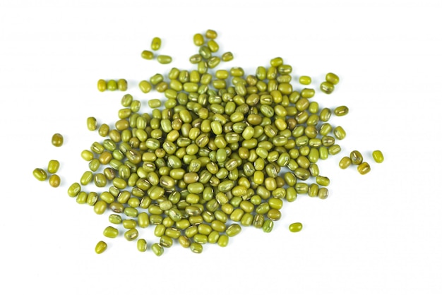 Mung beans isolated on white