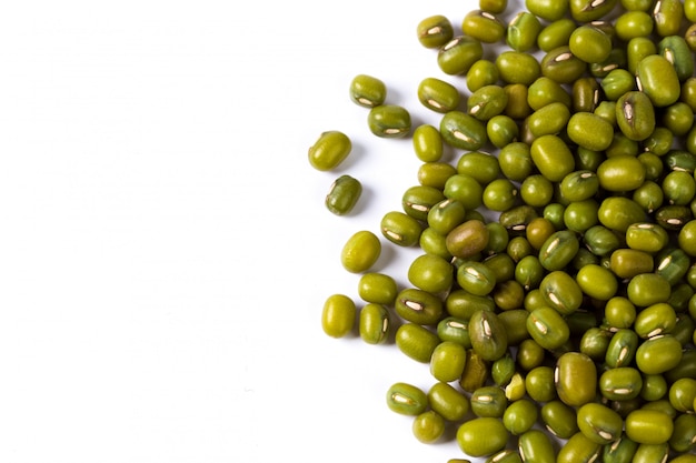 Mung beans isolated on white