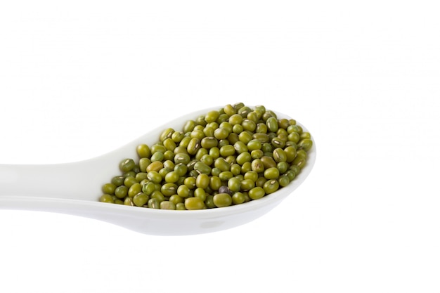 Mung beans isolated on white