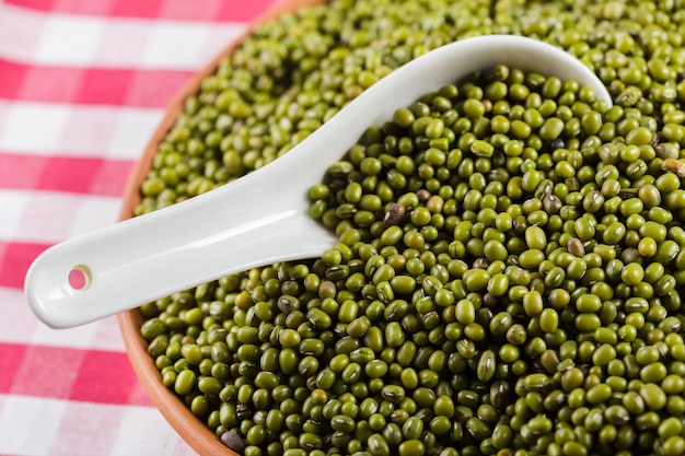 Mung beans on the table