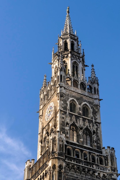 Munich Germany Neue Rathaus the new town hall on Marienplatz in the historic city center