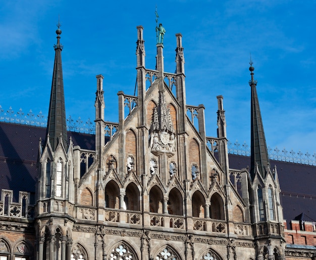 Munich, Gothic City Hall Facade Details