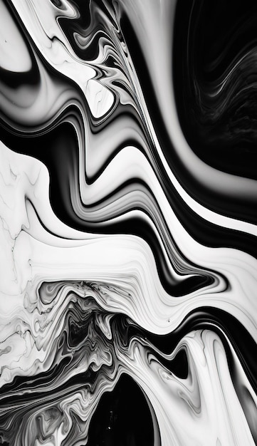 Фото Абстрактное черно-белое настенное искусство на заднем плане generative ai