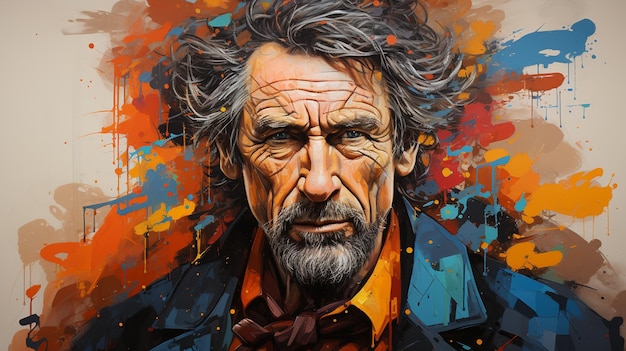 Photo mural portraits of iconic figures