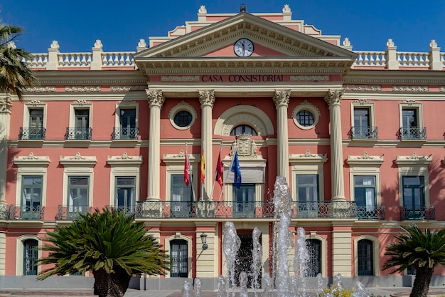 Photo murcia spain consistorial house fountain