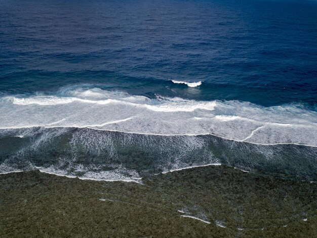 Muri beach Cook Island polynesia tropical paradise aerial view