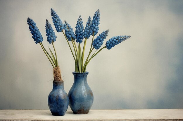 Photo muscari with antique filter