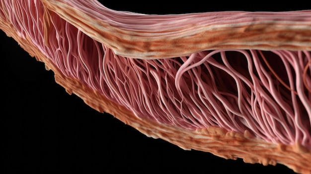 Photo muscle type skeletal muscle medically 3d illustration