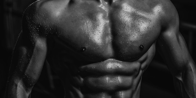 Muscular body close up Bare torso man male abs and body Naked Man Nude male torso Sexy man gay body Abs six pack workout