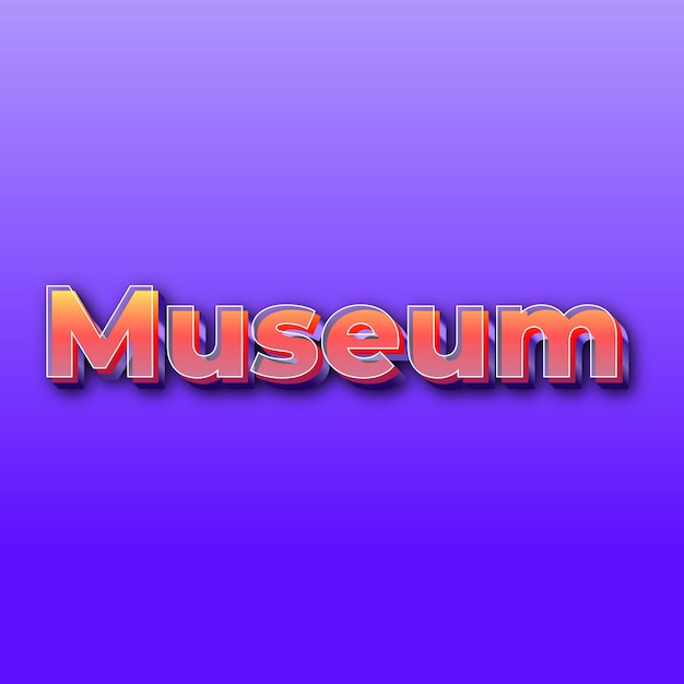 MuseumText effect JPG gradient purple background card photo