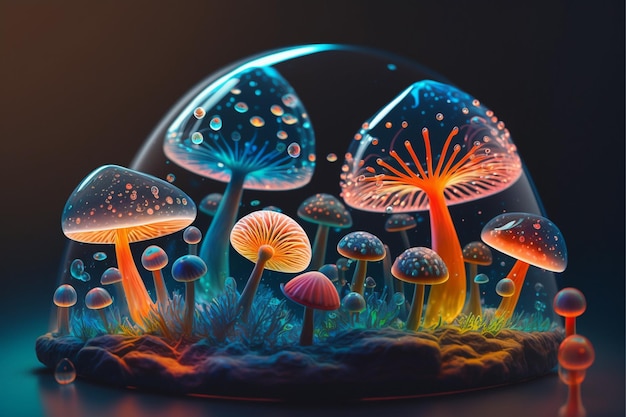 A mushroom art that is made by me