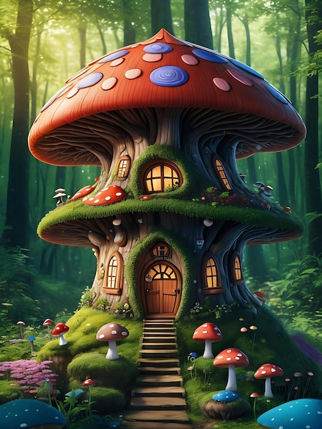 Mushroom houseai generated