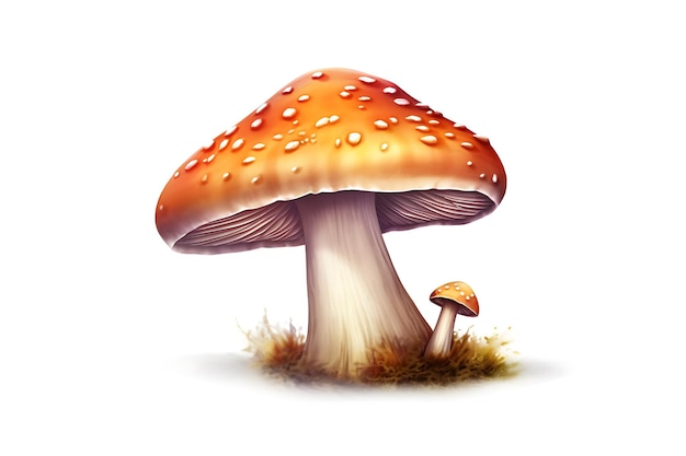 A mushroom isolated on white background